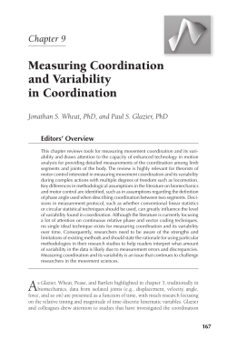Measuring Coordination and Variability in Coordination