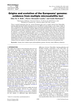 Origins and evolution of the Europeans` genome