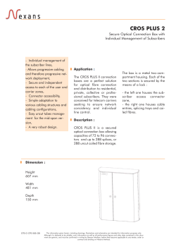 Cros plus 2 Datasheet