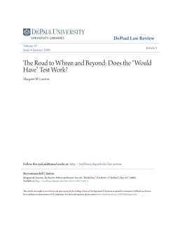 The Road to Whren and Beyond: Does the "Would