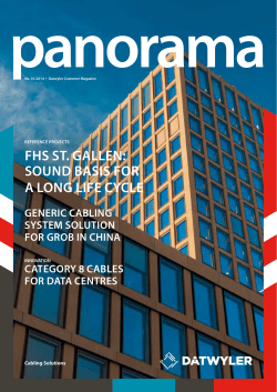 FHS ST. GallEN: SOuND baSiS FOR a lONG liFE CyClE