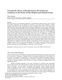 Towards the Theory of Revalorization: Revolutionary Aesthetics in