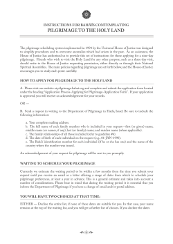 pilgrimage to the holy land - bahai world centre