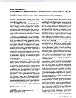 Brave New Medicine - Journal of Clinical Investigation