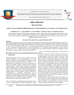 application of brine shrimp bioassay for screening