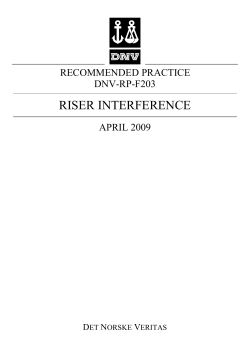 DNV-RP-F203: Riser Interference