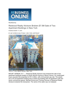 Redwood Realty Advisors Brokers $7.5M Sale of Two Apartment