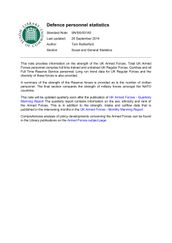 Defence personnel statistics