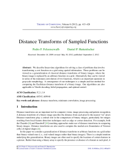 Distance Transforms of Sampled Functions