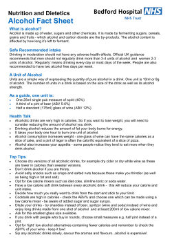 Alcohol Fact Sheet