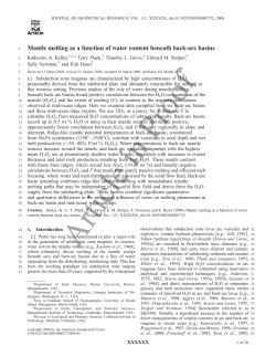 Mantle melting as a function of water content beneath back
