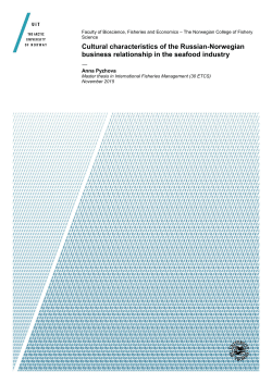 Cultural characteristics of the Russian-Norwegian business