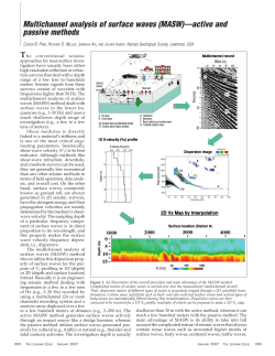 Multichannel analysis of surface waves (MASW)&mdash;active and