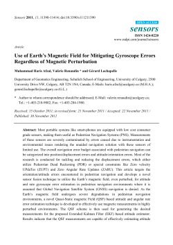 Use of Earth`s Magnetic Field for Mitigating Gyroscope Errors