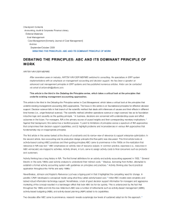 debating the principles: abc and its dominant principle of work