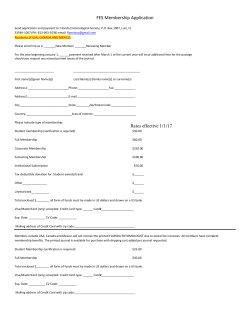 FES Membership Application - Florida Entomological Society