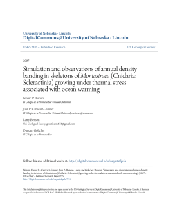 Simulation and observations of annual density banding in skeletons