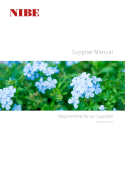 Supplier Manual