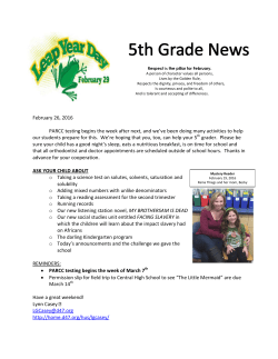 February 26, 2016 PARCC testing begins the week after next, and