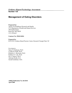 Management of Eating Disorders