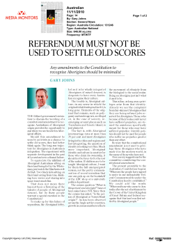 referendum must not be used to settle old scores