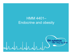 HMM 4401&ndash; Endocrine and obesity