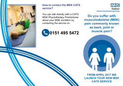 Do you suffer with musculoskeletal (MSK) pain commonly known as