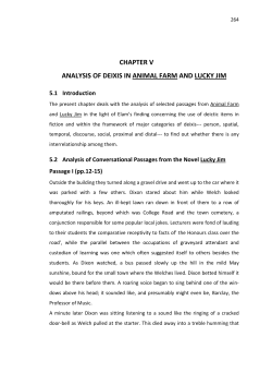 chapter v analysis of deixis in animal farm and lucky jim