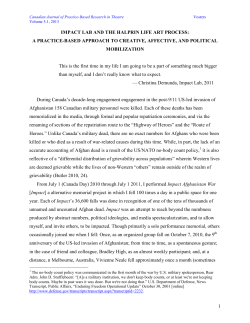 1 IMPACT LAB AND THE HALPRIN LIFE ART PROCESS: A