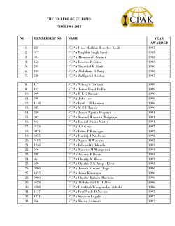 to the members to the ICPAK College of Fellows.