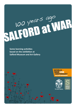 Salford Remembers booklet - Salford Community Leisure