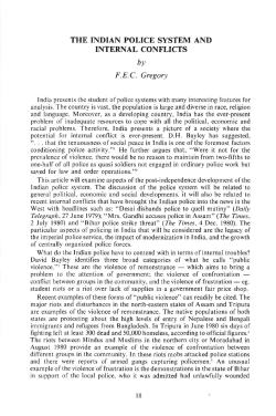THE INDIAN POLICE SYSTEM AND INTERNAL CONFLICTS by