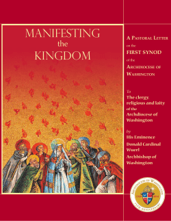 manifesting kingdom - Archdiocese of Washington