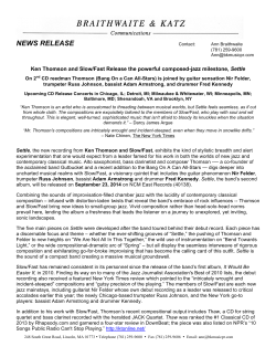 NEWS RELEASE - Ken Thomson