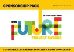 sponsorship pack - AR Future Projects