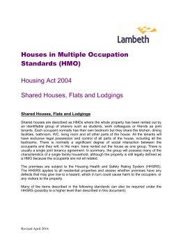 Shared houses, flats and lodgings