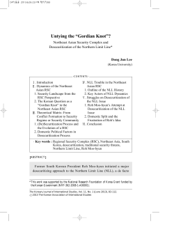 Untying the &ldquo;Gordian Knot&rdquo;? Northeast Asian Security Complex and