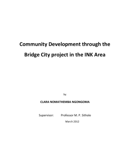Community Development through the Bridge City project in the INK