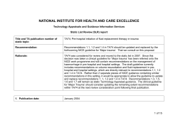 fluid replacement therapy: appendix B - static list review paper