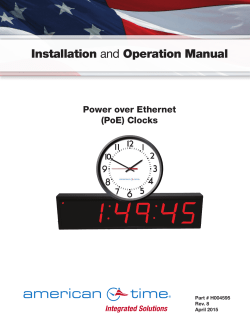 American Series PoE Clock User Manual