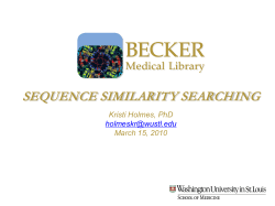 SEQUENCE SIMILARITY SEARCHING