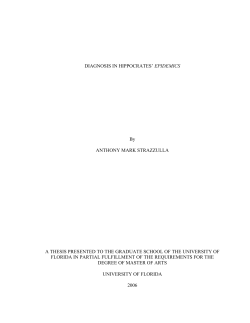 diagnosis in hippocrates` epidemics