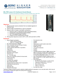 Lesson A15: Earthworm Smooth Muscle