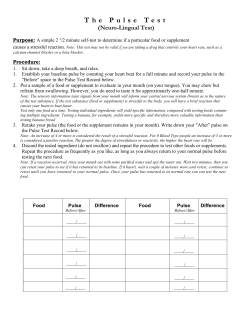 instructions for the Coca Pulse Test