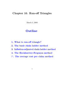 2. The basic chain ladder method 3. Inflation-ad