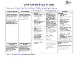 South America: Focus on Brazil