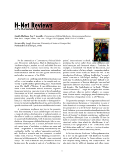 Untitled [Joseph Manzione on Contemporary Political - H-Net