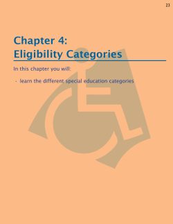 Eligibility Categories - Illinois State Board of Education