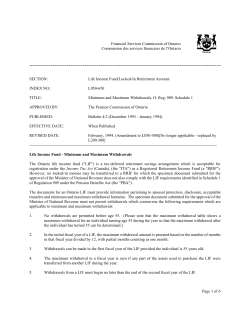 Minimum and Maximum Withdrawals