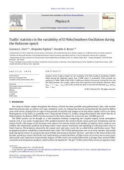 o/Southern Oscillation during the Holocene epoch